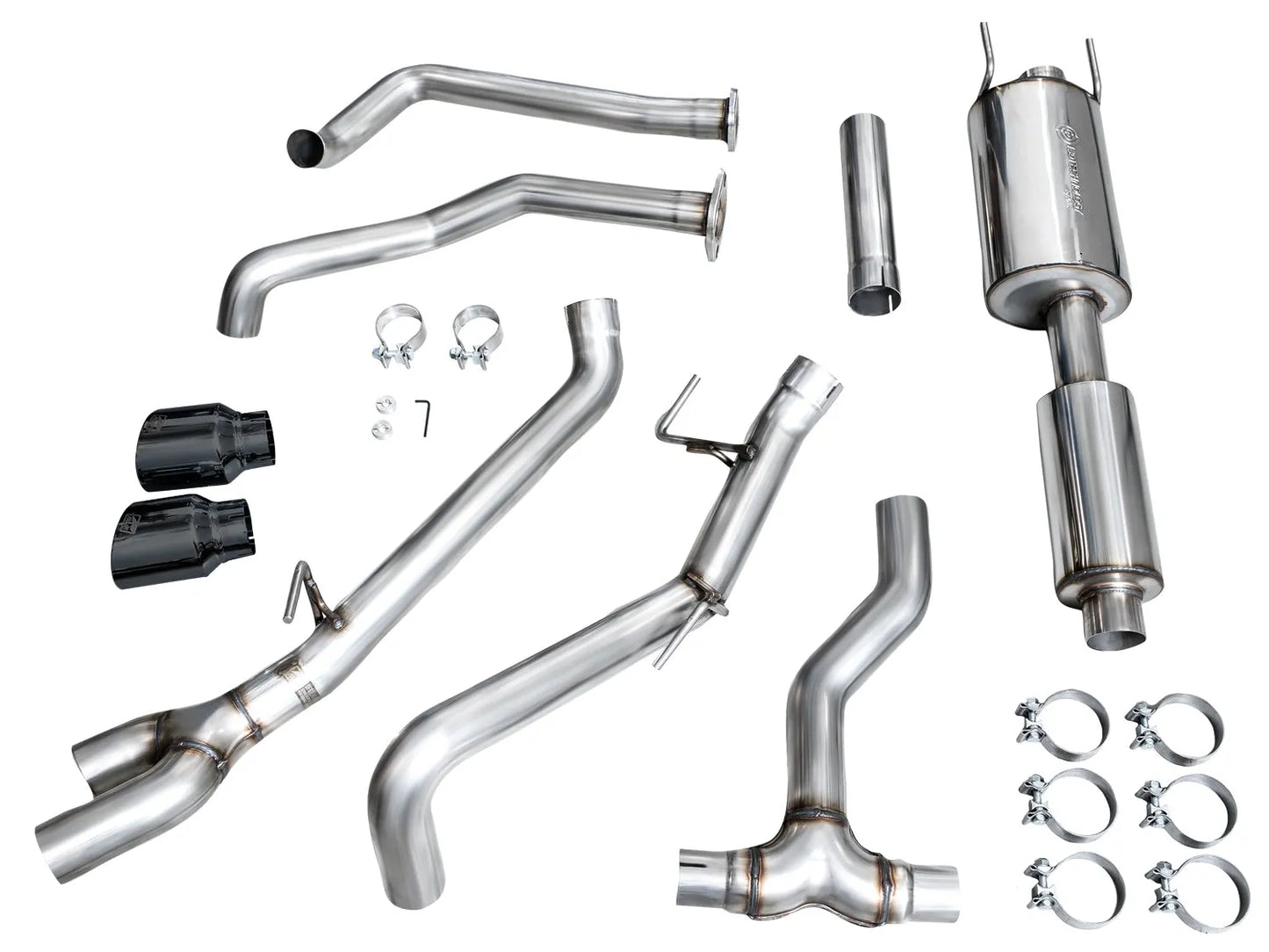 AWE Tuning 0FG Exhaust for 3rd Gen Toyota Tundra - Dual Diamond Black Tips (3015-33063)
