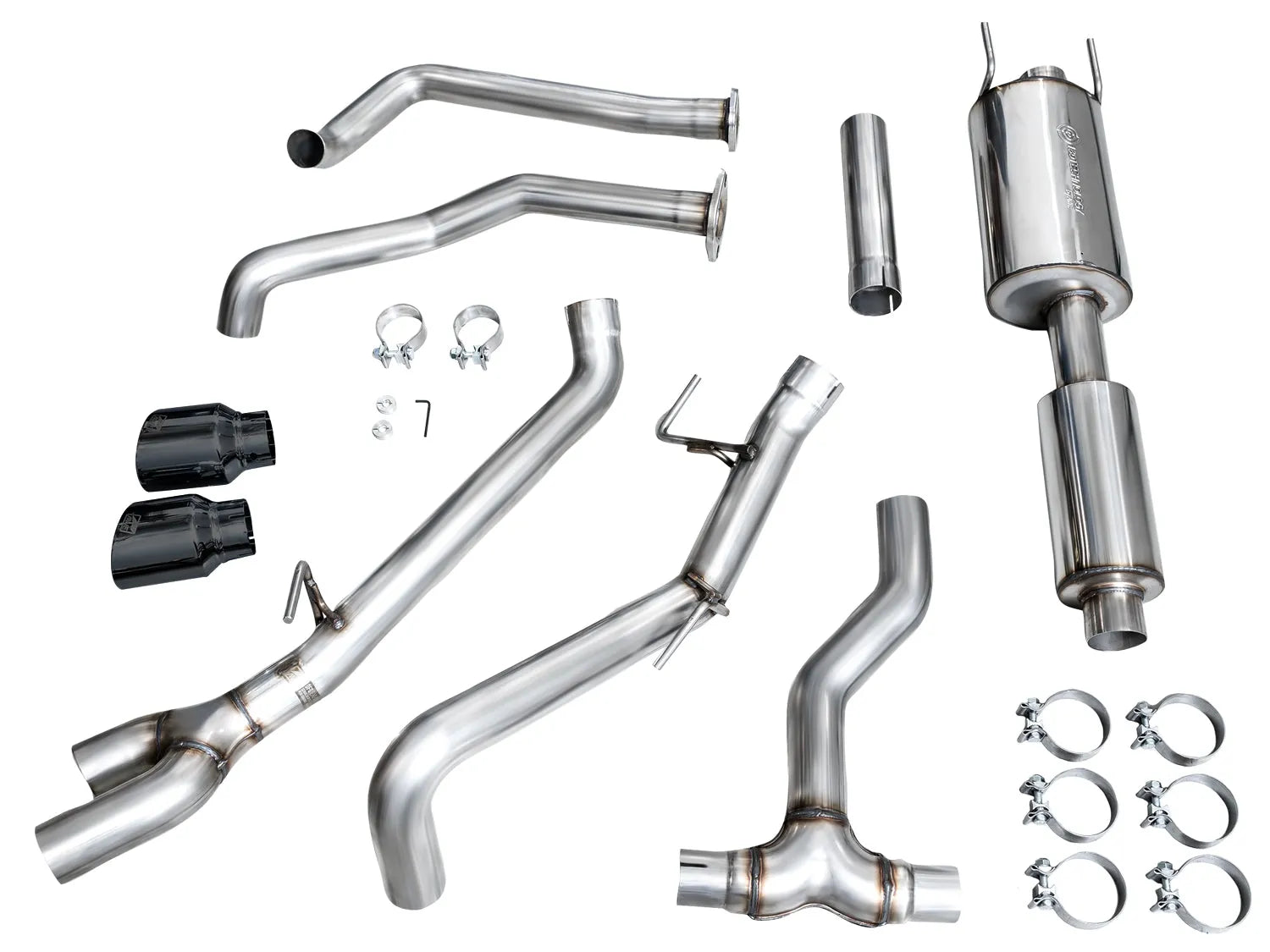 AWE Tuning 0FG Exhaust for 3rd Gen Toyota Tundra - Dual Diamond Black Tips (3015-33063)
