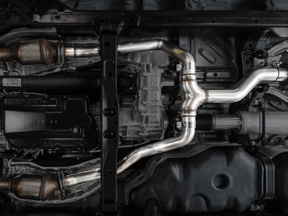 AWE Tuning 0FG Exhaust for 3rd Gen Toyota Tundra - Dual Diamond Black Tips (3015-33063)