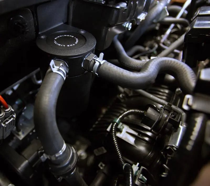 Mishimoto Baffled Oil Catch Can - PCV Side | 2017+ Honda Civic Type R (MMBCC-CTR-17PBE2)