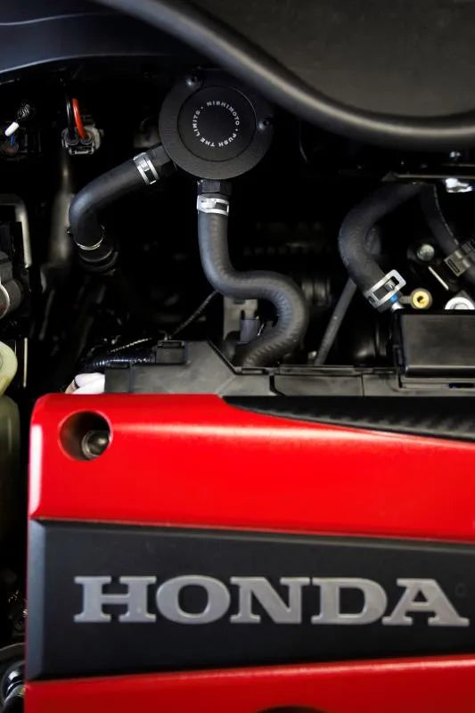 Mishimoto Baffled Oil Catch Can - PCV Side | 2017+ Honda Civic Type R (MMBCC-CTR-17PBE2)