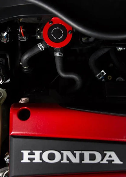 Mishimoto Baffled Oil Catch Can - PCV Side | 2017+ Honda Civic Type R (MMBCC-CTR-17PBE2)