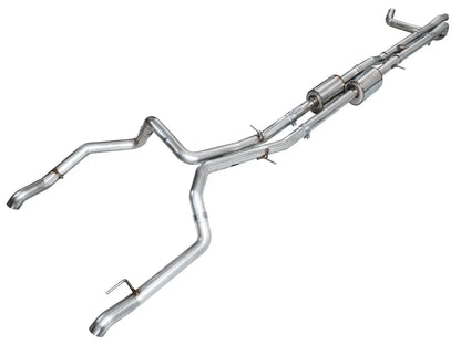 AWE Tuning 4th Gen GM 1500 6.2L Catback Split Rear Exit (w/ Bumper Cutouts) - OE Tips (3015-31202)