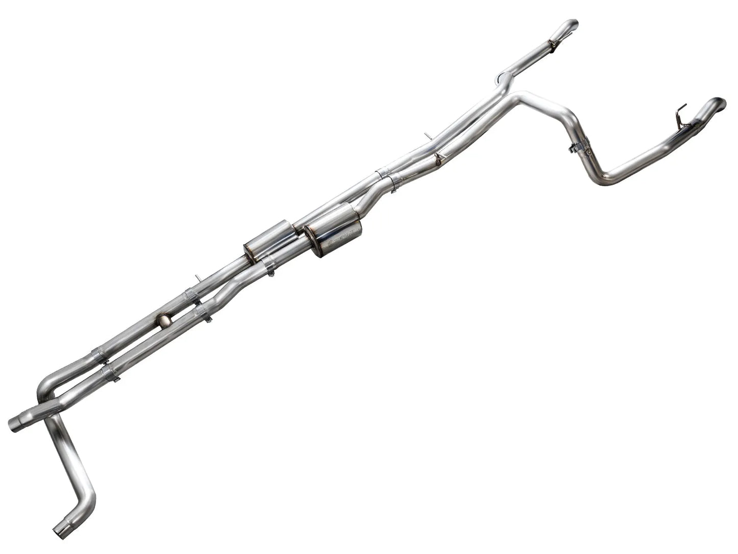 AWE Tuning 4th Gen GM 1500 6.2L Catback Split Rear Exit (w/ Bumper Cutouts) - OE Tips (3015-31202)