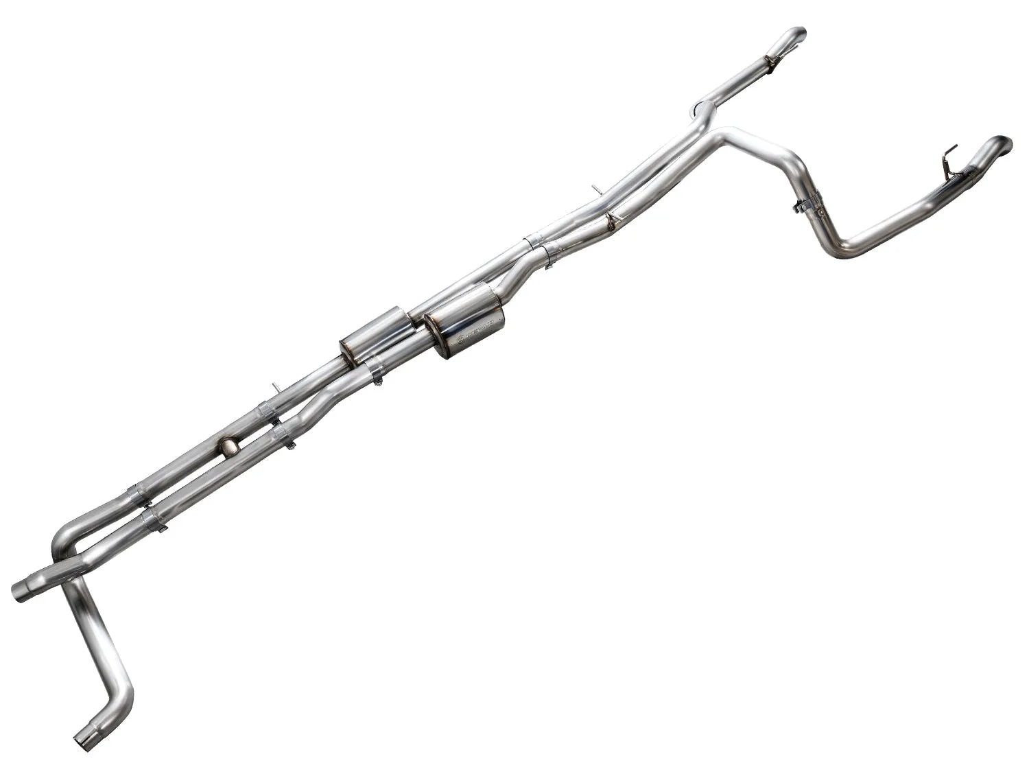 AWE Tuning 4th Gen GM 1500 6.2L Catback Split Rear Exit (w/ Bumper Cutouts) - OE Tips (3015-31202)