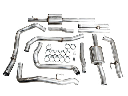 AWE Tuning 4th Gen GM 1500 6.2L Catback Split Rear Exit (w/ Bumper Cutouts) - OE Tips (3015-31202)