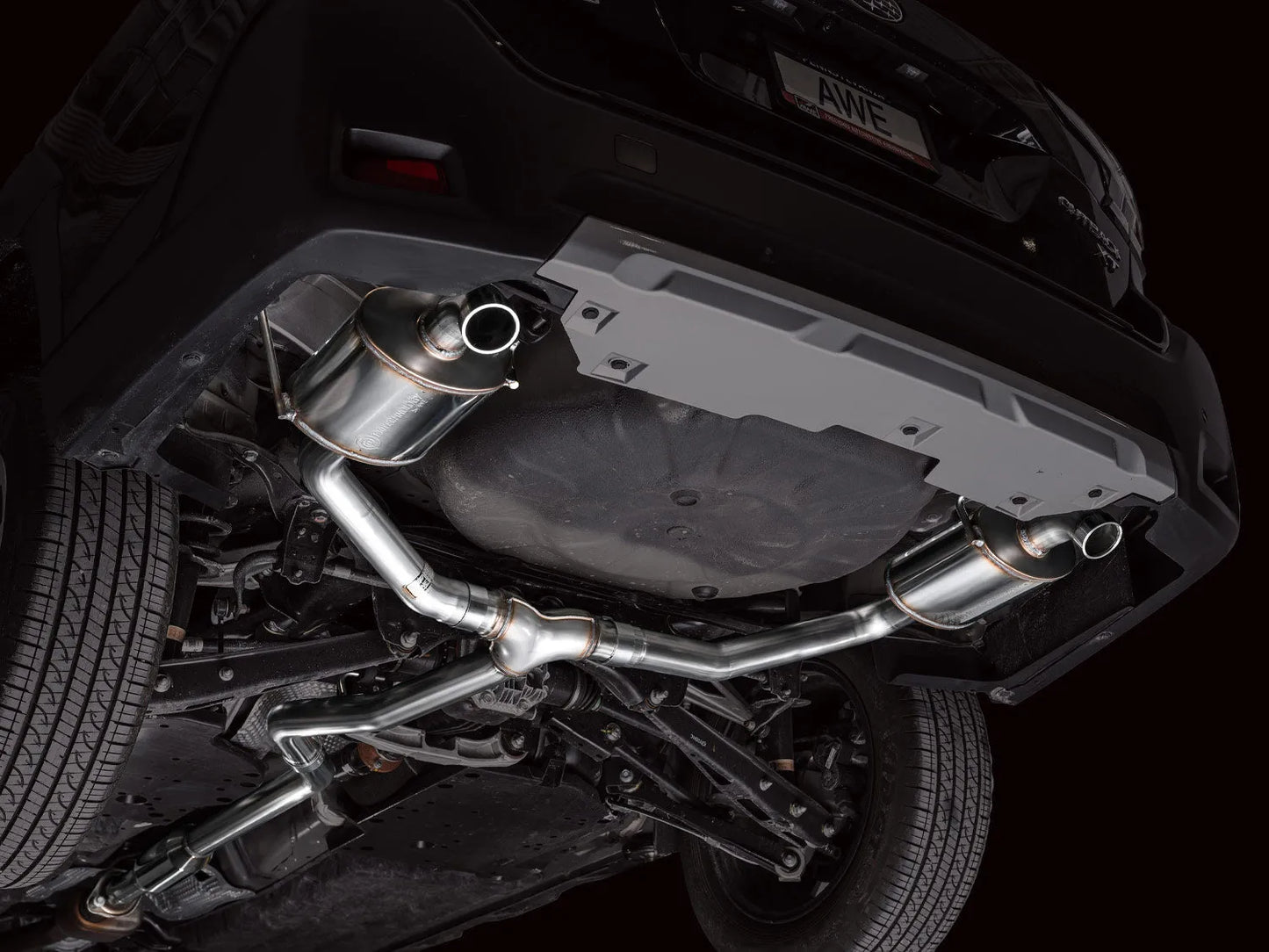 AWE Tuning 20-25 Subaru Outback (Wilderness & XT) 0FG Catback Exhaust w/Dual BashGuards (3015-38246)