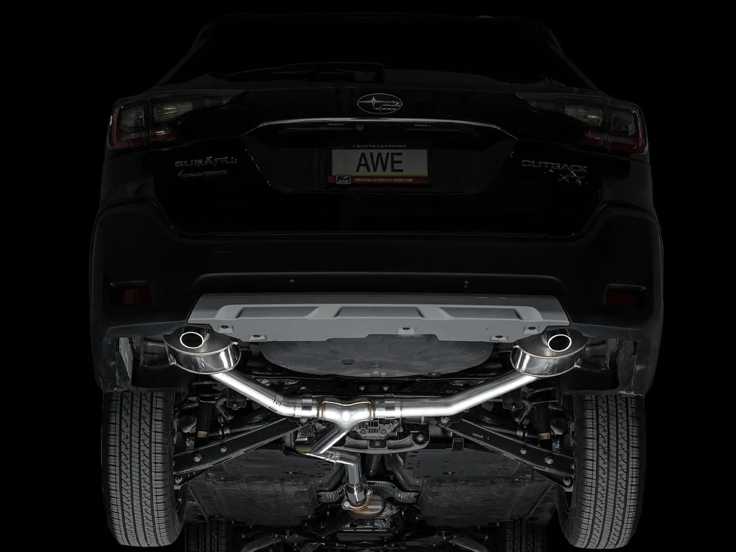 AWE Tuning 20-25 Subaru Outback (Wilderness & XT) 0FG Catback Exhaust w/Dual BashGuards (3015-38246)