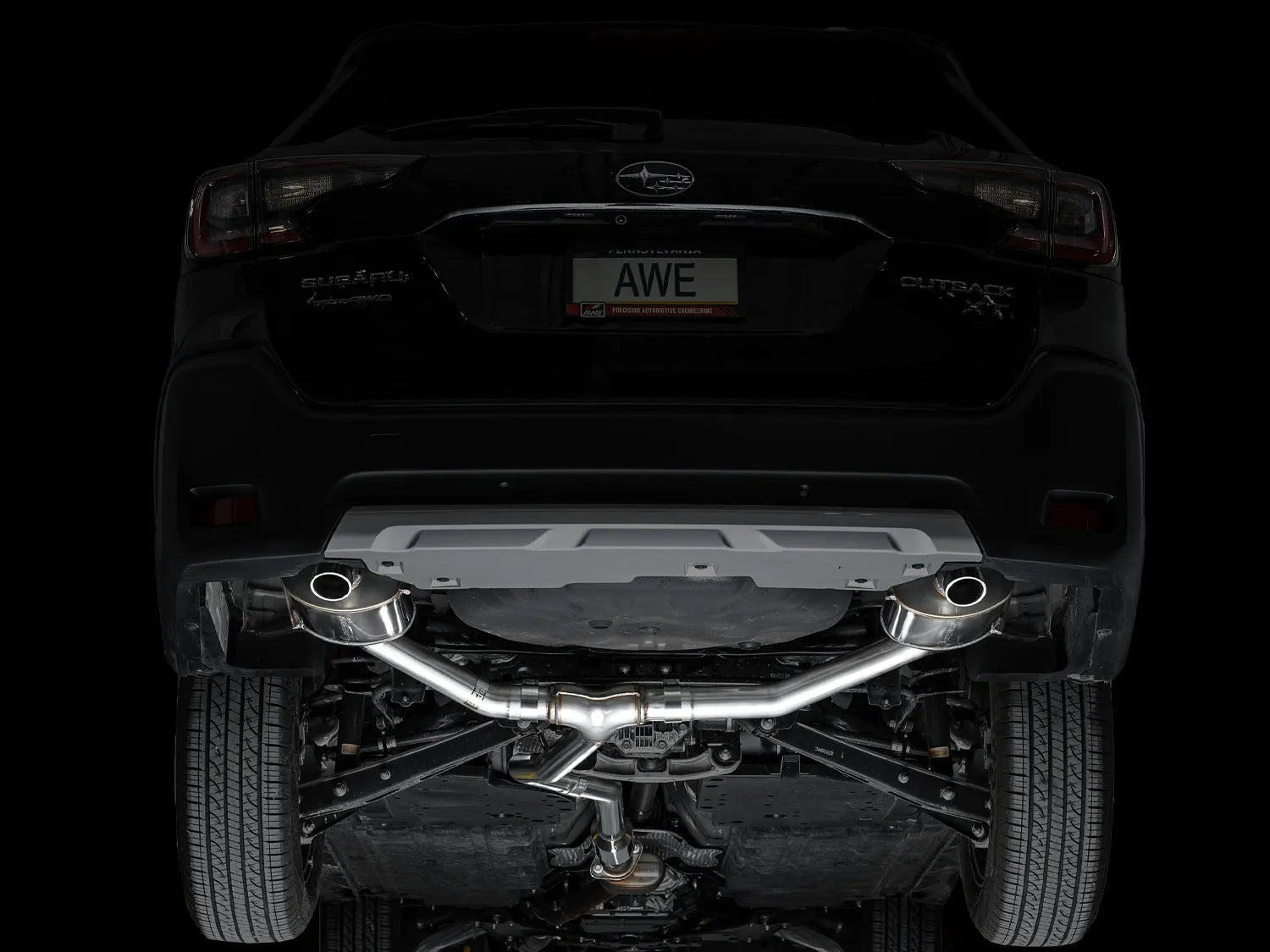AWE Tuning 20-25 Subaru Outback (Wilderness & XT) 0FG Catback Exhaust w/Dual BashGuards (3015-38246)