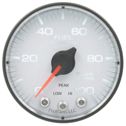 Autometer Spek-Pro 2 & 1/16" Fuel Press Gauge 100PSI