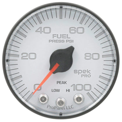 Autometer Spek-Pro 2 & 1/16" Fuel Press Gauge 100PSI