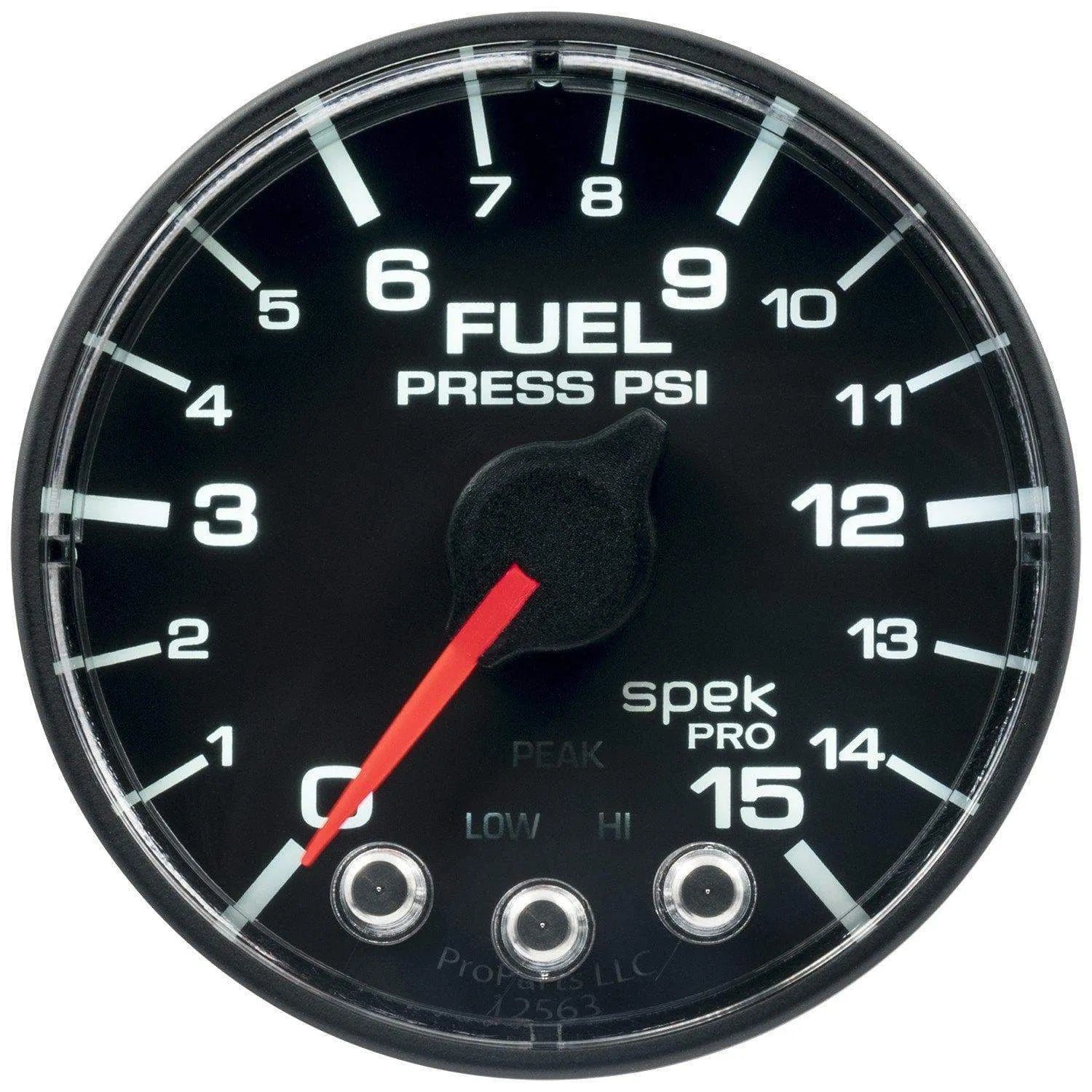 Autometer Spek-Pro 2 & 1/16" Fuel Press Gauge 15PSI