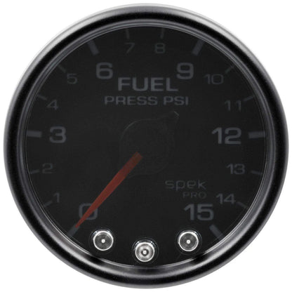 Autometer Spek-Pro 2 & 1/16" Fuel Press Gauge 15PSI