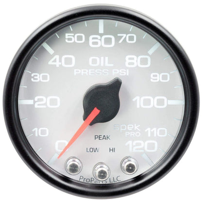 Autometer Spek-Pro 2 & 1/16" Oil Press Gauge 120PSI