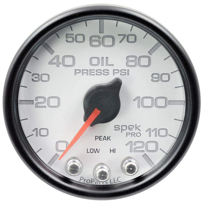 Autometer Spek-Pro 2 & 1/16" Oil Press Gauge 120PSI