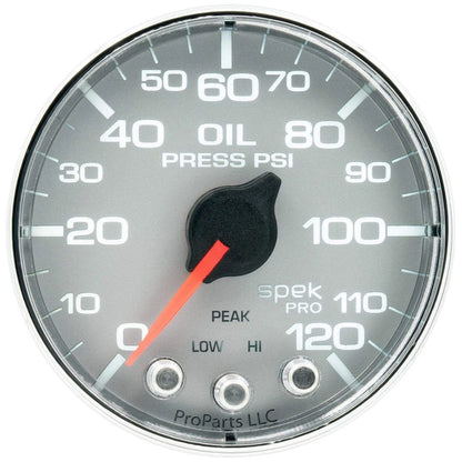Autometer Spek-Pro 2 & 1/16" Oil Press Gauge 120PSI