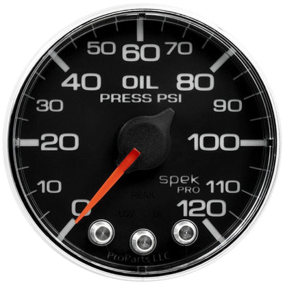 Autometer Spek-Pro 2 & 1/16" Oil Press Gauge 120PSI