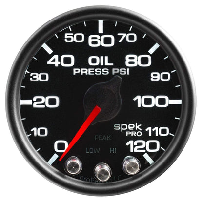 Autometer Spek-Pro 2 & 1/16" Oil Press Gauge 120PSI
