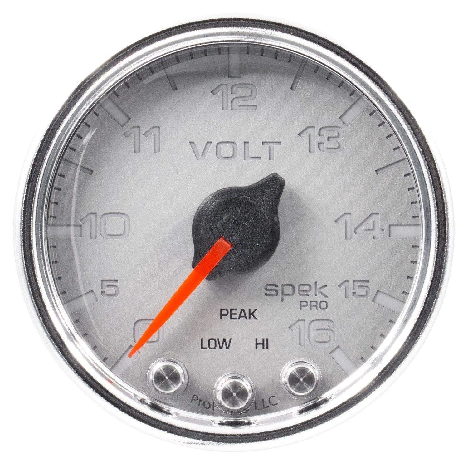 Autometer Spek-Pro 2 & 1/16" Voltmeter Gauge 16V