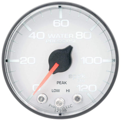 Autometer Spek-Pro 2 & 1/16" Water Press Gauge 120PSI