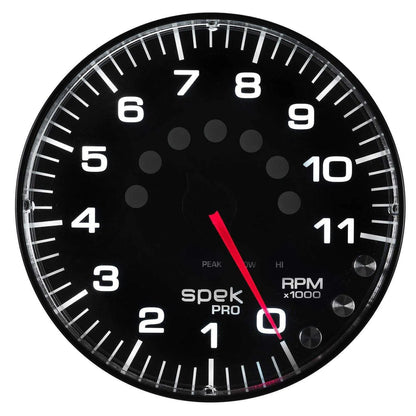 Autometer Spek-Pro 5" Tachometer W/Shift Light 11K RPM