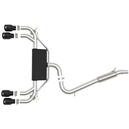 aFe MACH Force-Xp 3in to 2.5in SS Cat-Back Exhaust | VW Golf R (15-19) (49-36430-P)
