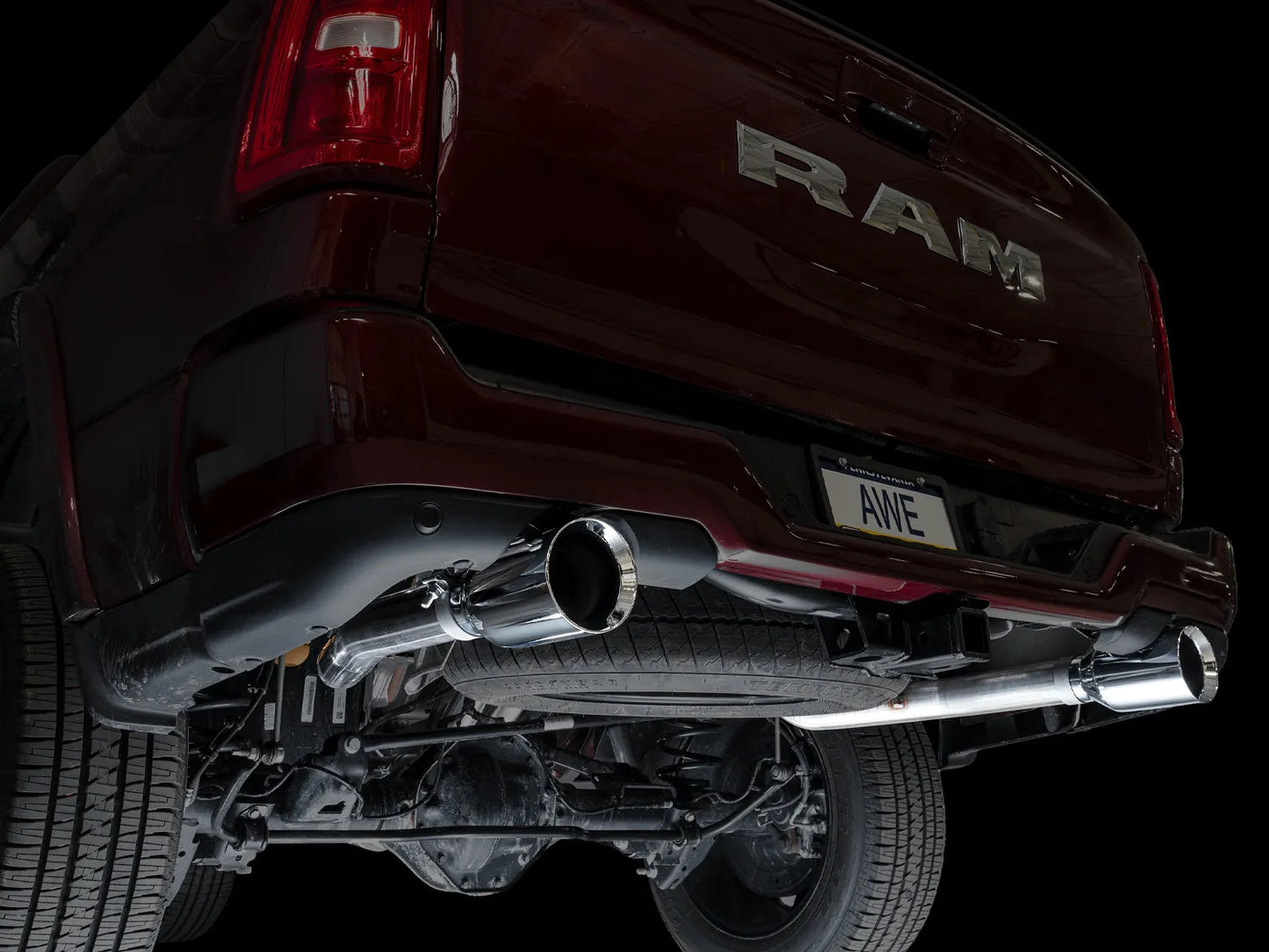 AWE Tuning 25+ RAM 1500 3.0TT 0FG Catback Touring Exhaust - Chrome Silver Tips (3015-32530)
