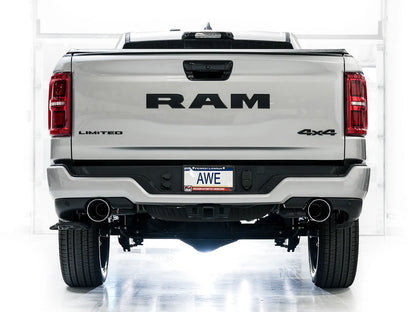 AWE Tuning 25+ RAM 1500 3.0TT 0FG Catback Touring Exhaust - Chrome Silver Tips (3015-32530)