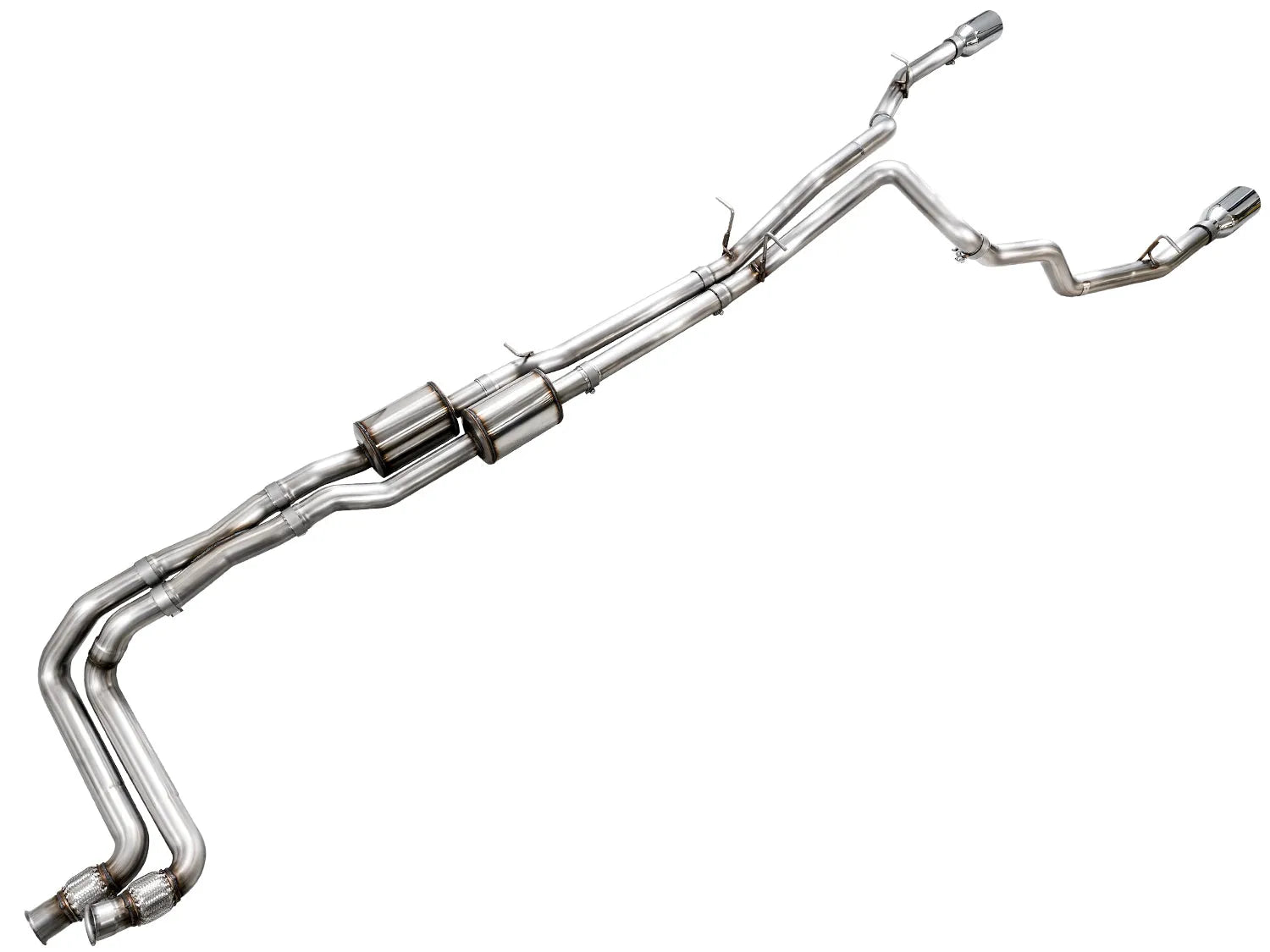 AWE Tuning 25+ RAM 1500 3.0TT 0FG Catback Touring Exhaust - Chrome Silver Tips (3015-32530)