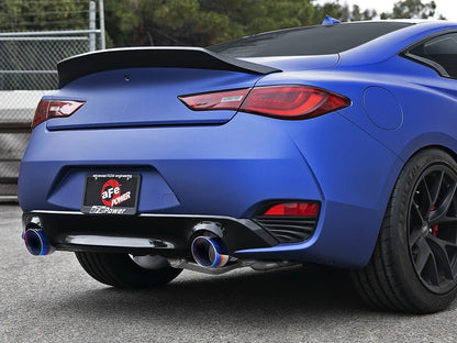 aFe Takeda 2.5in SS Cat-Back Exhaust | Infiniti Q60 (17-22) (49-36134NM-C)