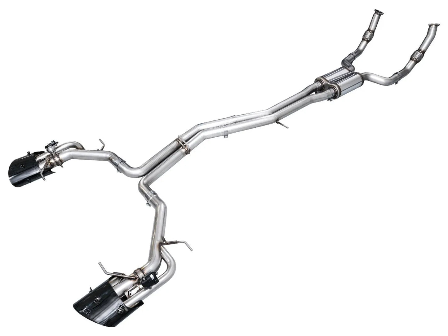 AWE Tuning AWE SwitchPath Exhaust for C8 Audi RS 6/RS 7 - Diamond Black RS-style Tips - 3025-33776