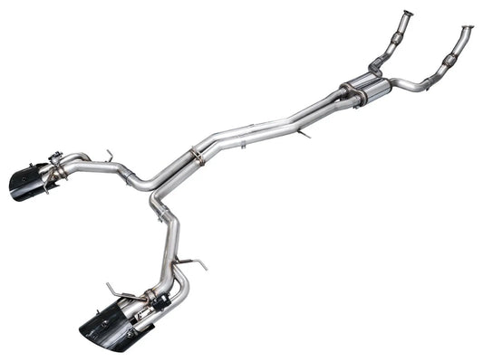 AWE Tuning AWE SwitchPath Exhaust for C8 Audi RS 6/RS 7 - Diamond Black RS-style Tips - 3025-33776