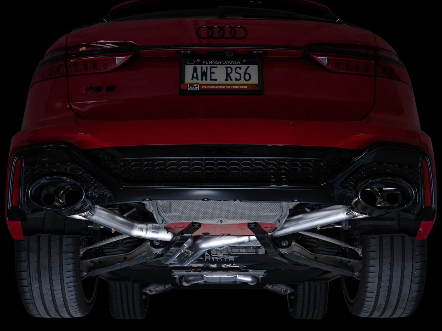 AWE Tuning AWE SwitchPath Exhaust for C8 Audi RS 6/RS 7 - Diamond Black RS-style Tips - 3025-33776
