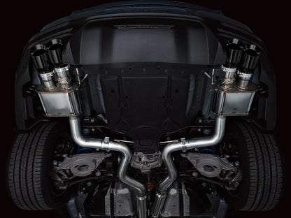 AWE Tuning AWE SwitchPath Exhaust for S650 Mustang GT Coupe - Quad Diamond Black Tips - 3025-43650