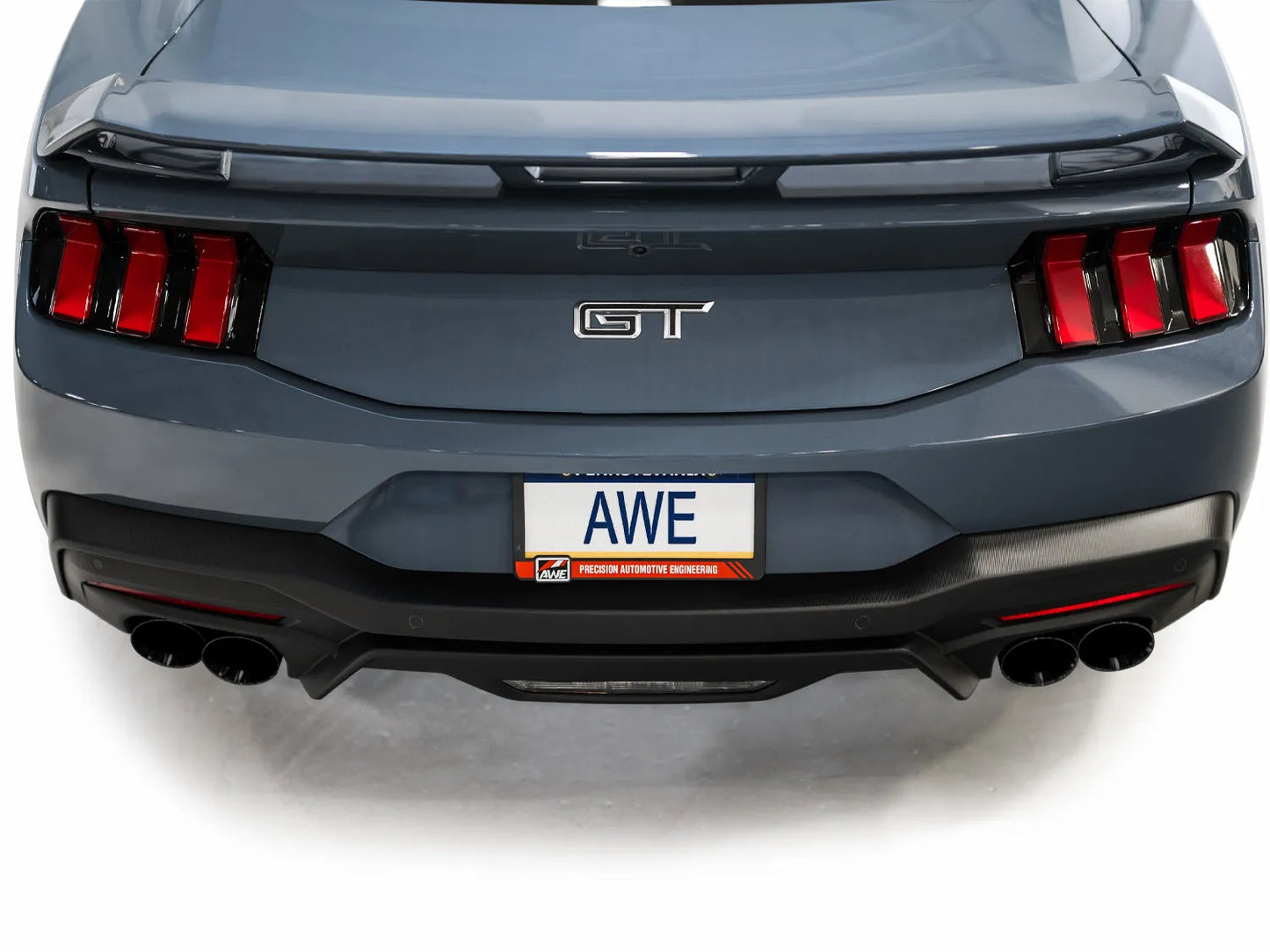 AWE Tuning AWE SwitchPath Exhaust for S650 Mustang GT Coupe - Quad Diamond Black Tips - 3025-43650