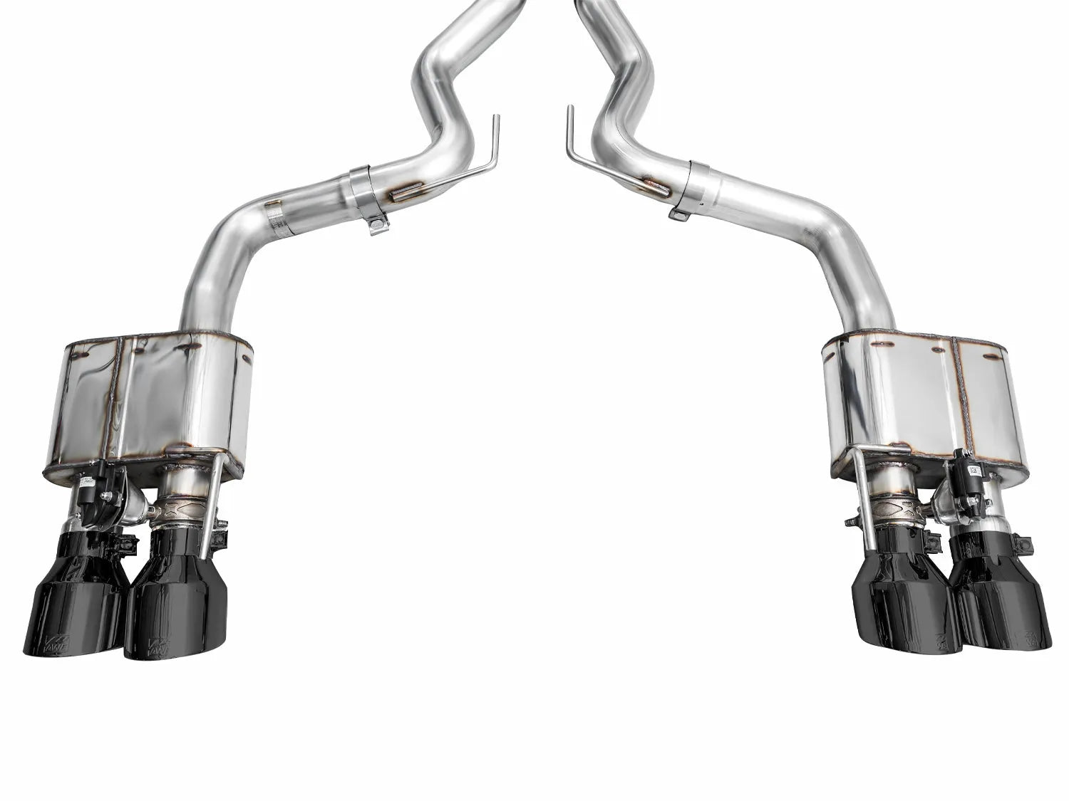 AWE Tuning AWE SwitchPath Exhaust for S650 Mustang GT Coupe - Quad Diamond Black Tips - 3025-43650