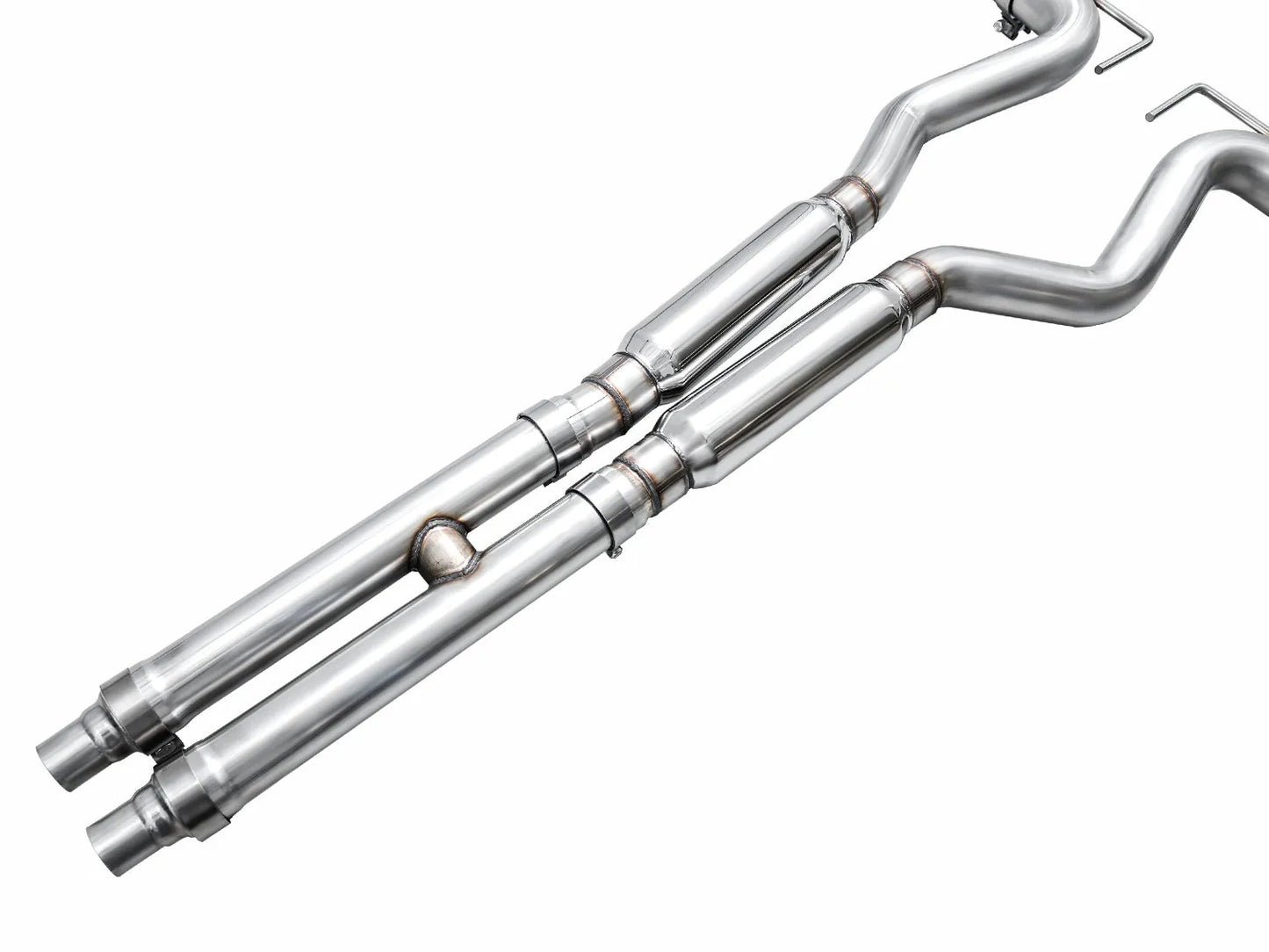 AWE Tuning AWE SwitchPath Exhaust for S650 Mustang GT Coupe - Quad Diamond Black Tips - 3025-43650