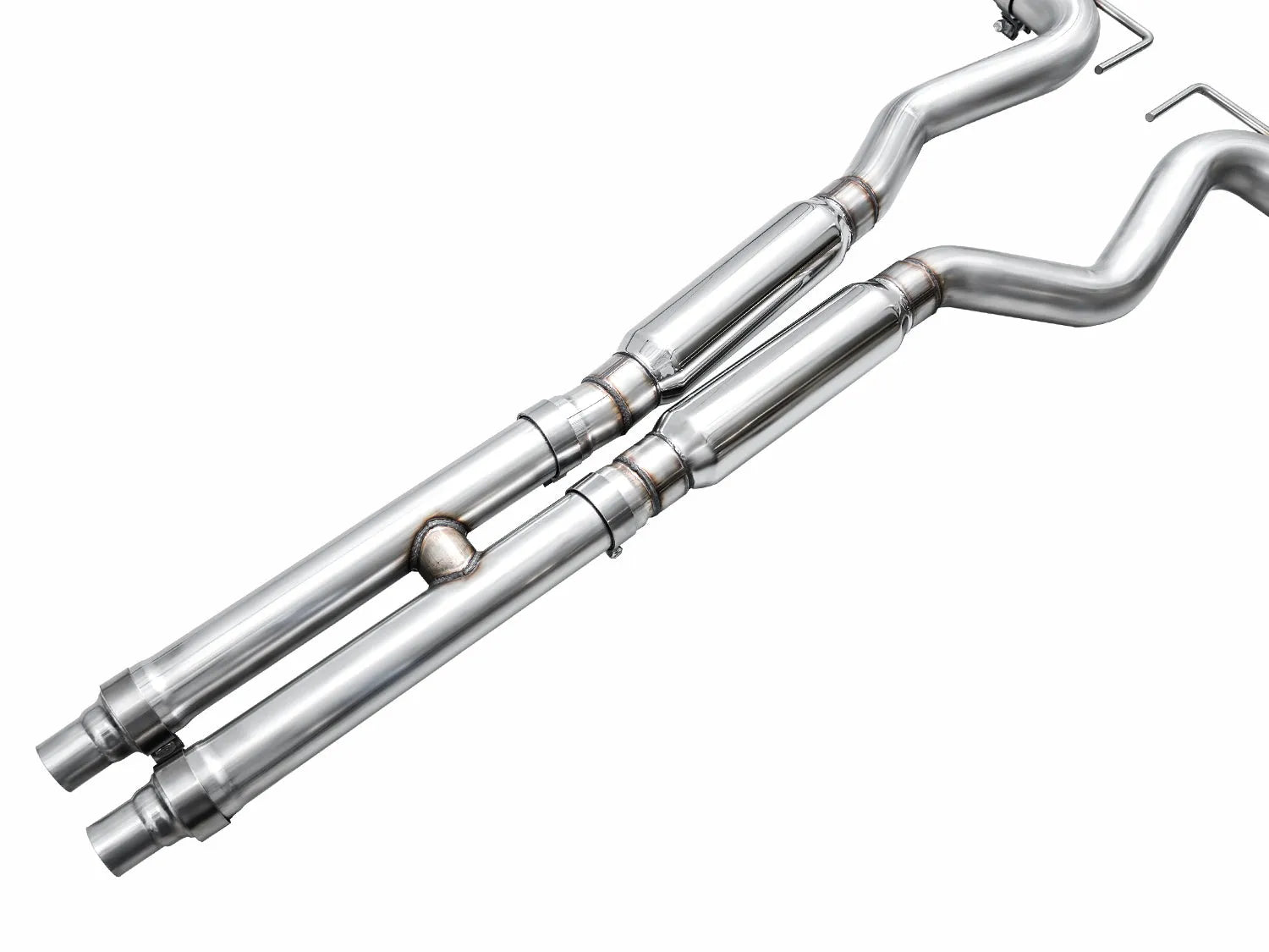 AWE Tuning AWE SwitchPath Exhaust for S650 Mustang GT Coupe - Quad Diamond Black Tips - 3025-43650