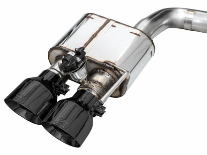 AWE Tuning AWE SwitchPath Exhaust for S650 Mustang GT Coupe - Quad Diamond Black Tips - 3025-43650