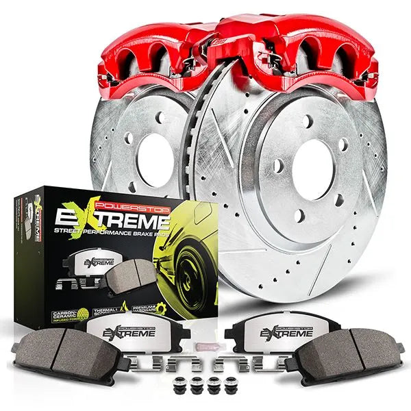 Power Stop Front & Rear Z26 Street Kit w/Calipers | 2014-2015 Infiniti Q60 (KC9063-26)