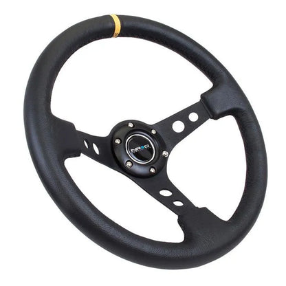 NRG RST-006 Sport Steering Wheels - 350mm x 3" Deep - Premium Leather