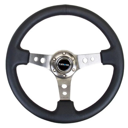 NRG RST-006 Sport Steering Wheels - 350mm x 3" Deep - Premium Leather