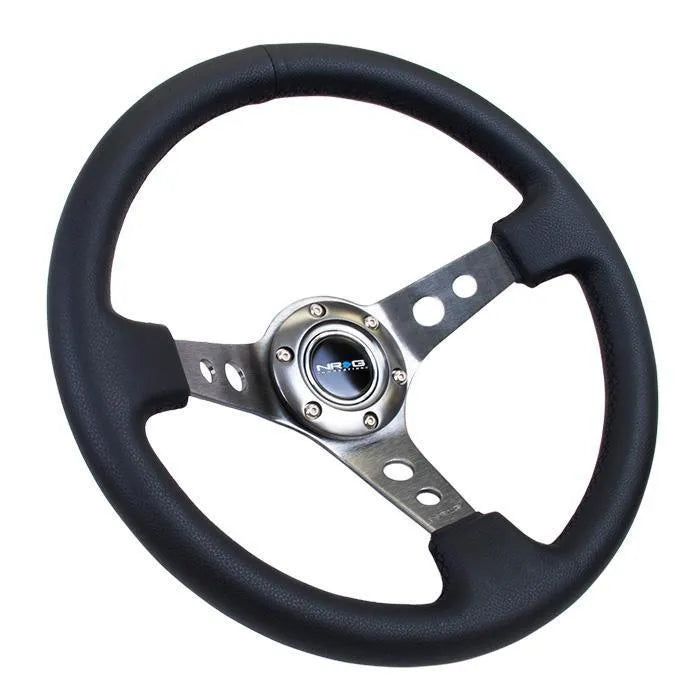NRG RST-006 Sport Steering Wheels - 350mm x 3" Deep - Premium Leather