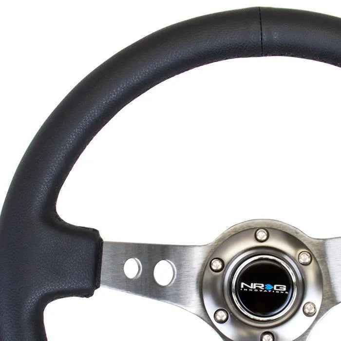 NRG RST-006 Sport Steering Wheels - 350mm x 3" Deep - Premium Leather