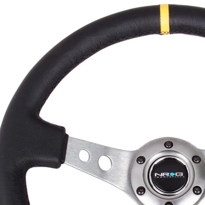 NRG RST-006 Sport Steering Wheels - 350mm x 3" Deep - Premium Leather