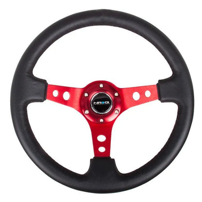 NRG RST-006 Sport Steering Wheels - 350mm x 3" Deep - Premium Leather