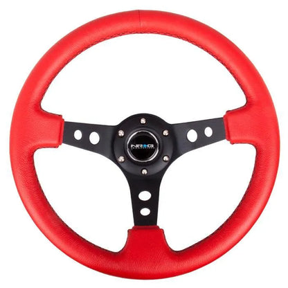 NRG RST-006 Sport Steering Wheels - 350mm x 3" Deep - Premium Leather