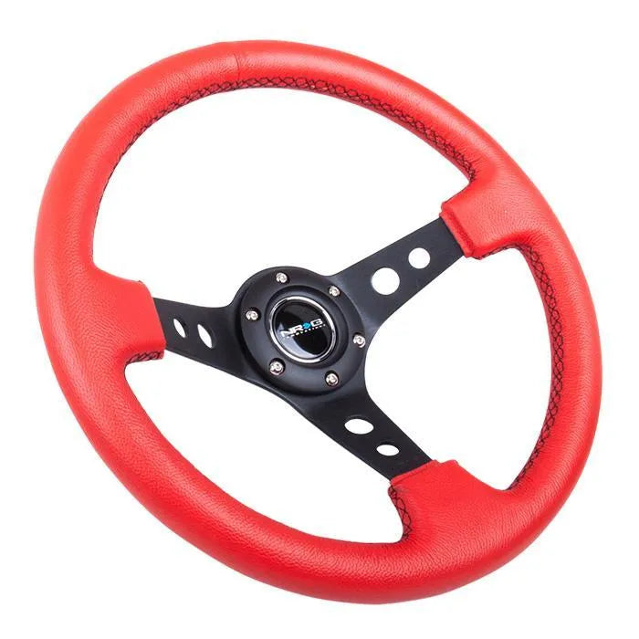NRG RST-006 Sport Steering Wheels - 350mm x 3" Deep - Premium Leather