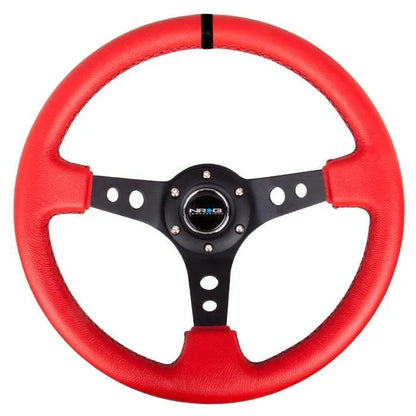 NRG RST-006 Sport Steering Wheels - 350mm x 3" Deep - Premium Leather