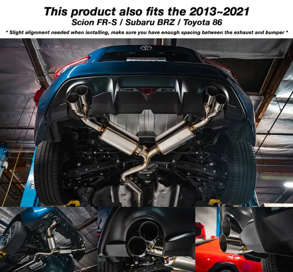 Remark RK-C4063T-04T F&R Quad-Exhaust Subaru BRZ/GR86 (22+) / 13-21 BRZ/FR-S/86 (RK-C4063T-04T)